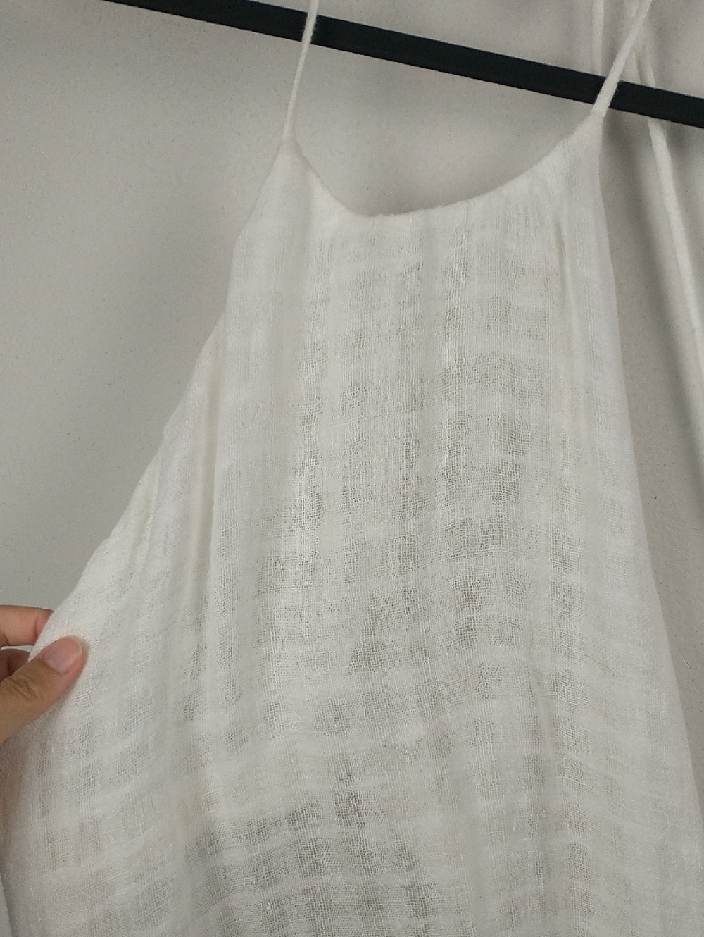Cult Gaia Halter Maxi Dress XS Off White Sheer Linen Gauze Beach Coverup - Picture 6 of 13